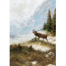 РЕПРОДУКЦИИ НА КАРТИНИ Ревящ елен през зимата (1900)